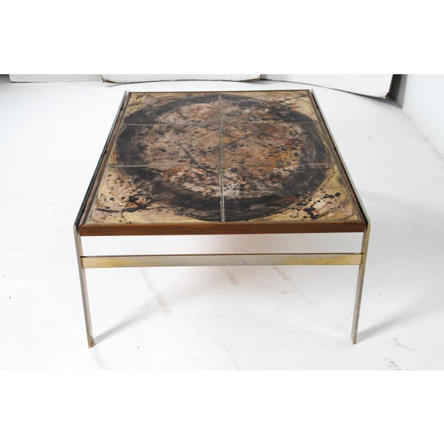 1970s Birte Vedel Howard Steel and Tile Coffee Table For Sale In New York - Image 6 of 9