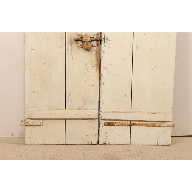 Mid-Century Modern Pair 19th Century Swedish Diamond Pattern Doors For Sale - Image 3 of 11