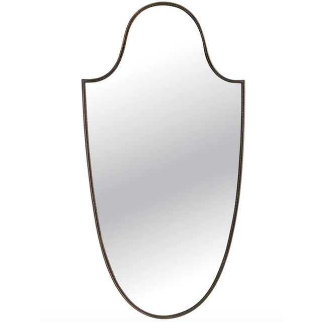 Mid-Century Italian Wall Mirror with Brass Frame and Beading, 1960s For Sale - Image 16 of 16