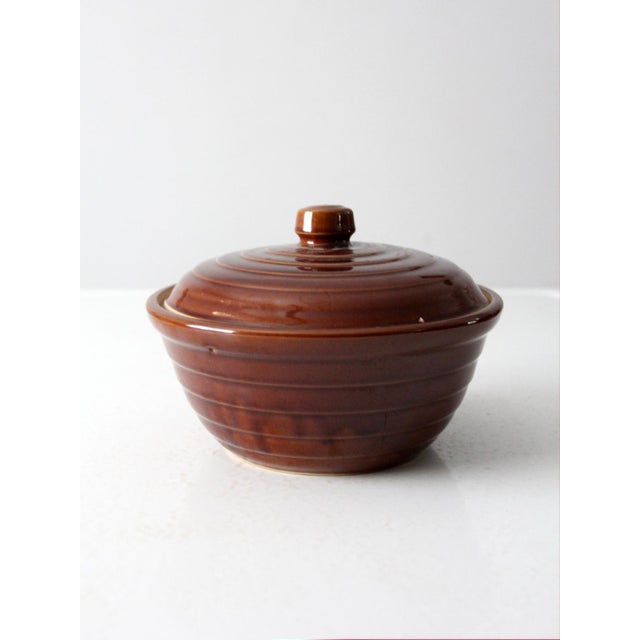 Antique Monmouth Western Stoneware Casserole Dish For Sale - Image 4 of 11