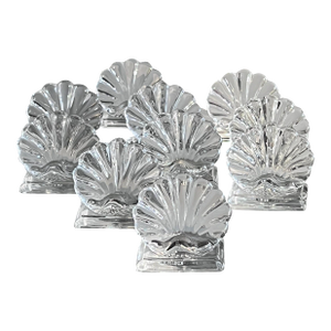 Baccarat "Bambous" Place Card Holders // set of 10 // luxury French crystal // wedding gift // head table decor // elegant dining table