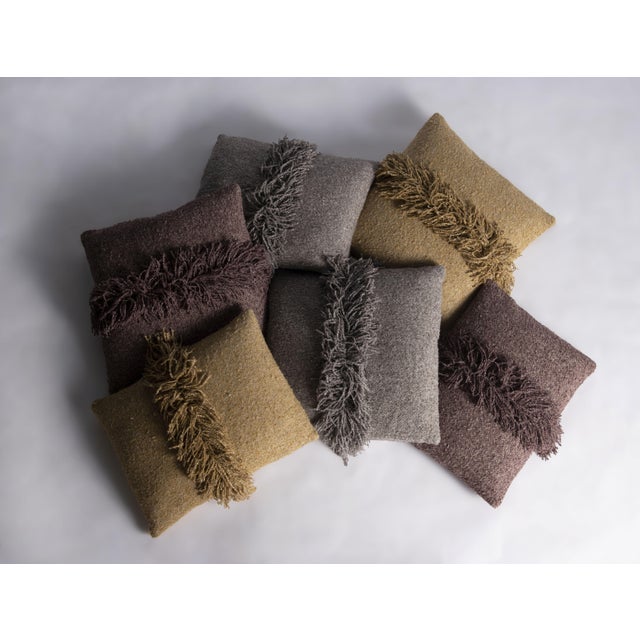 Contemporary Lancaster Signature Fringe Pillow in Berber Ochre For Sale - Image 3 of 3