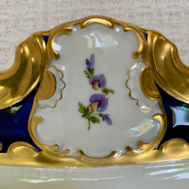Lindner Kueps Bavaria "Echt Cobalt" Square Porcelain Serving Plate For Sale - Image 10 of 12