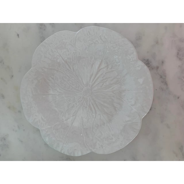 1980s Bordallo Pinheiro C. Rainha Small Ceramic Cabbage Leaf Bowls, set of 4. Made in Portugal. Stamped on back with logo.