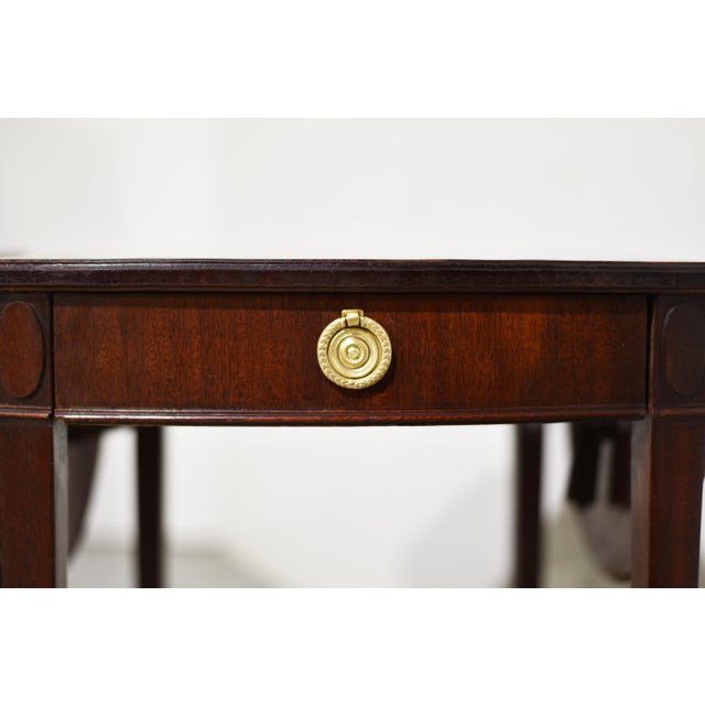 Brown Mid Century Traditional Tapered Leg Flip Top Tables - A Pair For Sale - Image 8 of 12