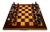 Chess Checker Board with Hand Crafted Ceramic Chess Pieces For Sale