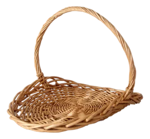 Vintage Large Wicker Gathering Basket