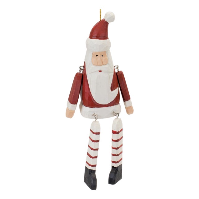 Dangle Santa Ornament (Set of 6) For Sale
