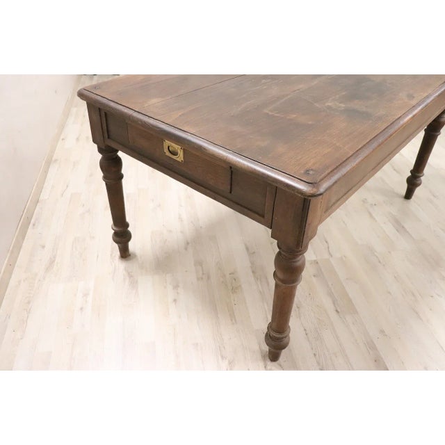 Kitchen Table in Fir Wood, Early 20th Century For Sale - Image 6 of 9