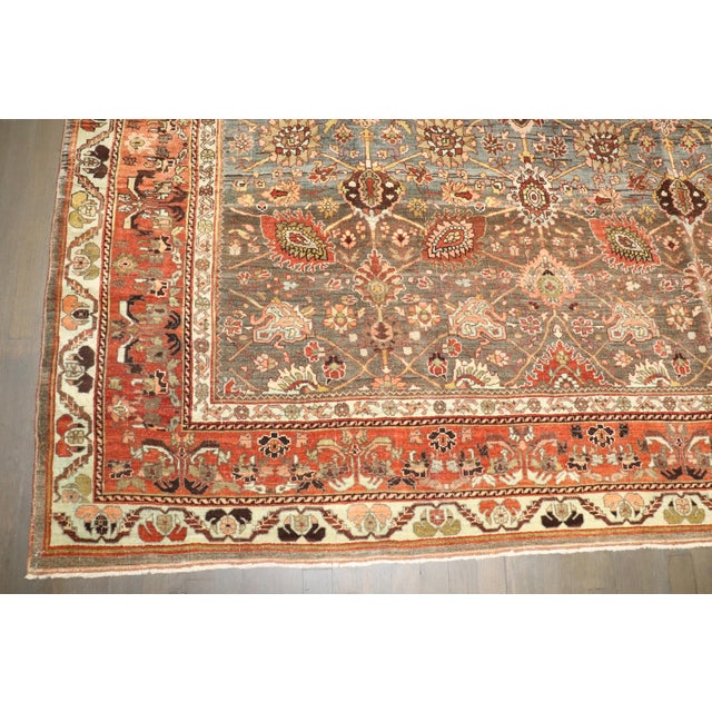 Textile Antique Bidjar Floral Palmette Rug no. j5331 For Sale - Image 7 of 12