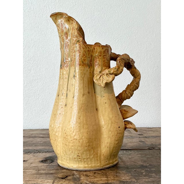 Late 20th Century Vintage Original Studio Pottery Pitcher For Sale - Image 5 of 12