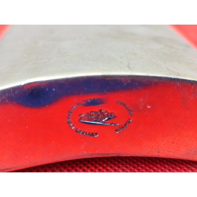 Art Deco Brass-Plated Heraldic Hip Flask, 1920s For Sale - Image 6 of 8