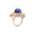 Art Deco Bohemian Chic 18.52 Carat Multi Gemstone Diamond Cocktail Ring Size 7 For Sale - Image 3 of 4