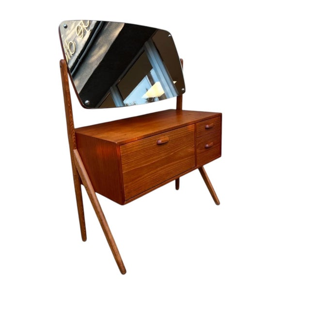 Wood Mid-Century Teak Dressing Table by Ølholm Møbelfabrik, Denmark, 1960s For Sale - Image 7 of 7