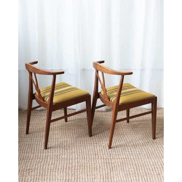 1970s 1970s Danish Wood and Wool Dining Chairs - Set of 4 For Sale - Image 5 of 16