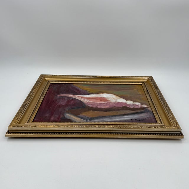 Original Contemporary Conch Shell Still Life Painting For Sale - Image 4 of 10