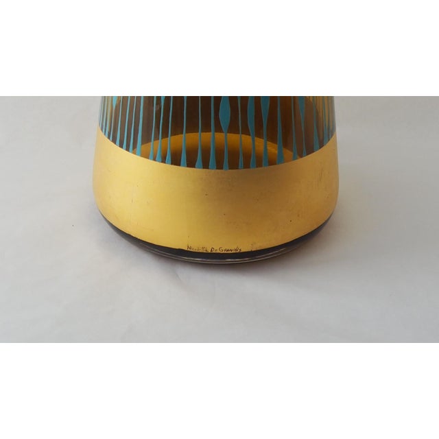 Blue Conical Vase by Nicoletta de Grandis For Sale - Image 6 of 7