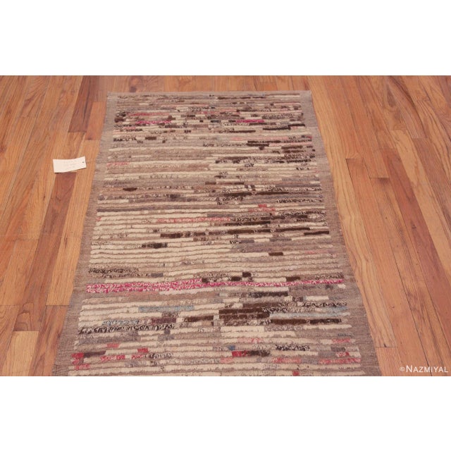 Artistic Wool Modern Contemporary Abstract Hall Runner Rug For Sale - Image 4 of 8