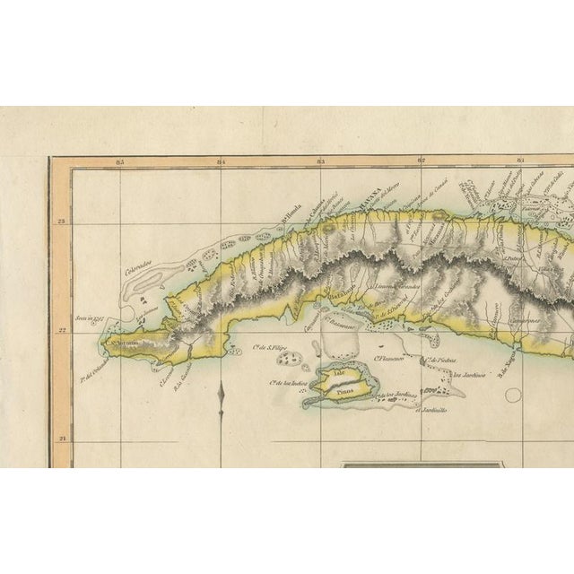 Paper Antique Map of Cuba by John Thomson, 1816 For Sale - Image 7 of 13