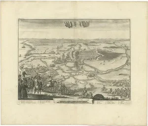 Coenraet Decker, Siege of Alkmaar in the Netherlands, 1681, Print