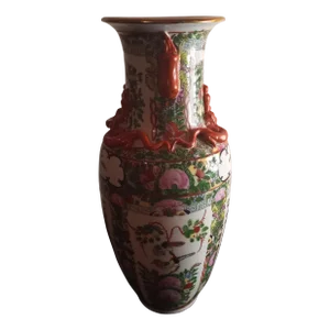 19th Century Rose Famille Vase.