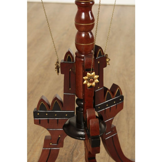 Brown Eastlake Victorian Carved Mahogany Pedestal Plant Stand For Sale - Image 8 of 12