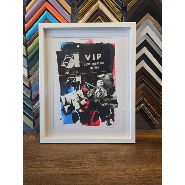 Black 16' X 20' Andy Warhol Inspired White Shadow Box Framed Original Fine Art Print by Diane Grant Studio For Sale - Image 8 of 10