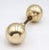 Pair of Modern Polished Cast Brass Ball Shaped Door Knobs For Sale - Image 4 of 5