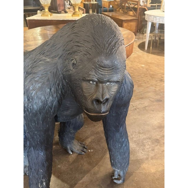Transitional Vintage Carved Gorilla For Sale - Image 3 of 9