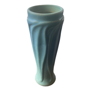 Art Nouveau Van Briggle Blue Matte Swirl Vase - Early Period Rare