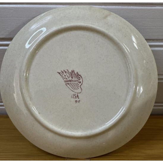 Red Wing Pottery 1960s Set of 9 Mid-Century Modern Red Wing Pottery Random Harvest Bread & Butter Plate For Sale - Image 4 of 5