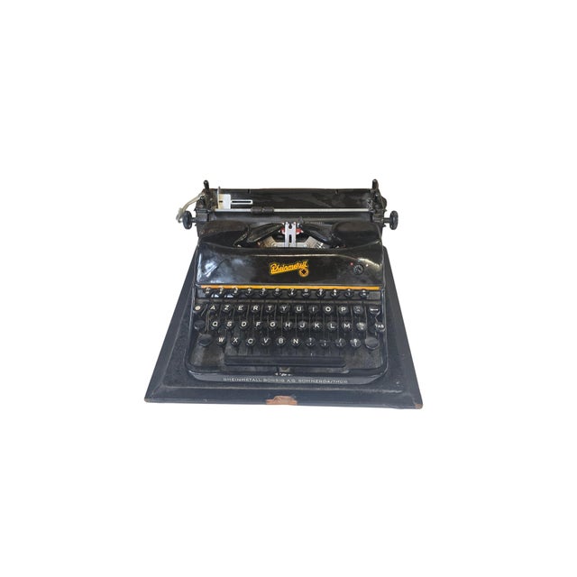 Metal Vintage Rheinmetall Typewriter, 1940 For Sale - Image 7 of 7