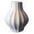 Royal Haeger White Ribbed Ceramic Vase For Sale