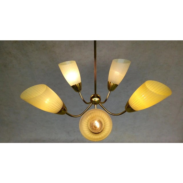 Mid-Century Modern Aluminum Chandelier, 1960s For Sale - Image 9 of 18