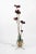 Midcentury amazing floor lamp in brass and lacquared metal with leaves and flowers. Made in Italy in the 1950s. A...