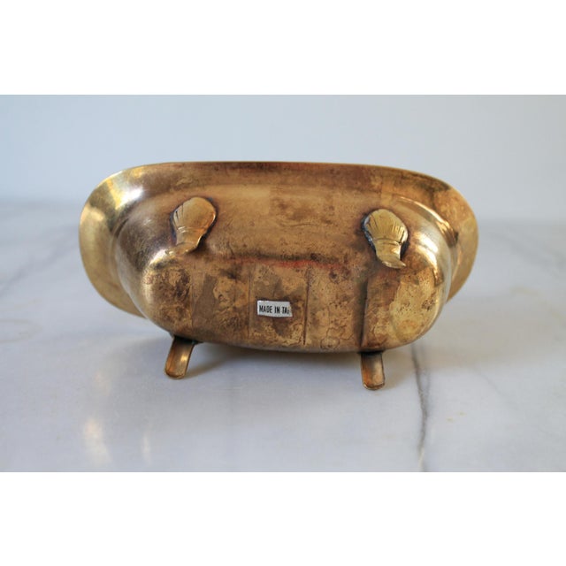 Vintage Decorative Brass Bathtub For Sale - Image 9 of 10
