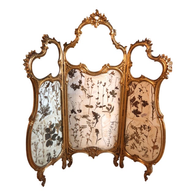 19th Century Louis XV Gilded Wood Screen For Sale