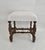 19th C French Louis XIII Style Walnut Stool W/ New Boucle Textile For Sale - Image 15 of 15
