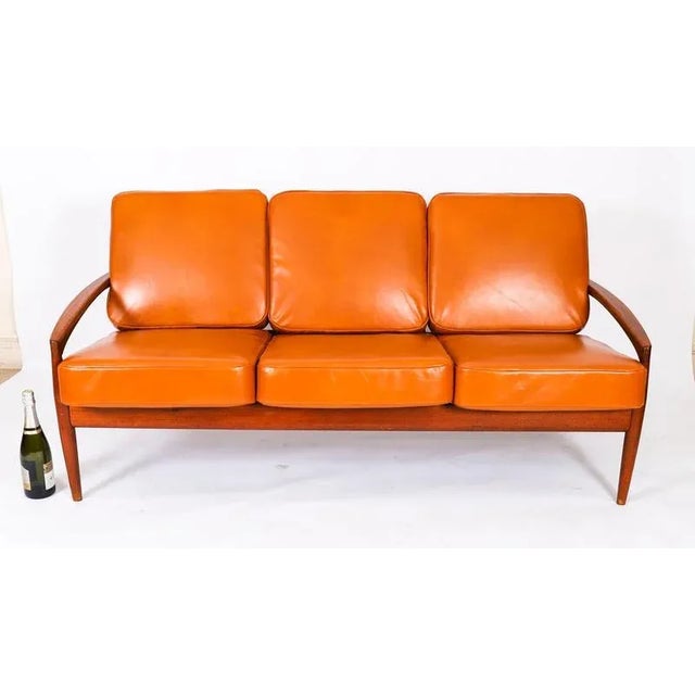 Vintage Paper Knife Teak Sofa by Kai Kristiansen for Magnus Olesen, 1950s For Sale - Image 15 of 17