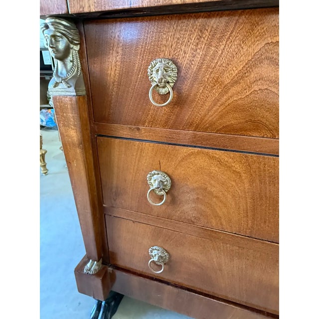 19th Century French Empire Marble Top Chest of Drawer or Commode For Sale - Image 10 of 12