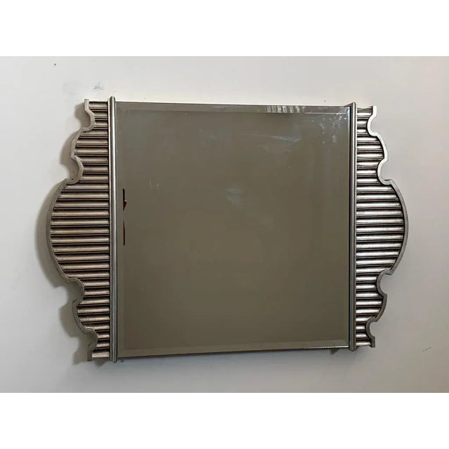 1990s French Eclecticism Mirror in Silver Plating, 1990s For Sale - Image 5 of 11