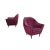 Set of Ebony Wood Velvet Armchairs, Italy, 1950s For Sale - Image 12 of 12