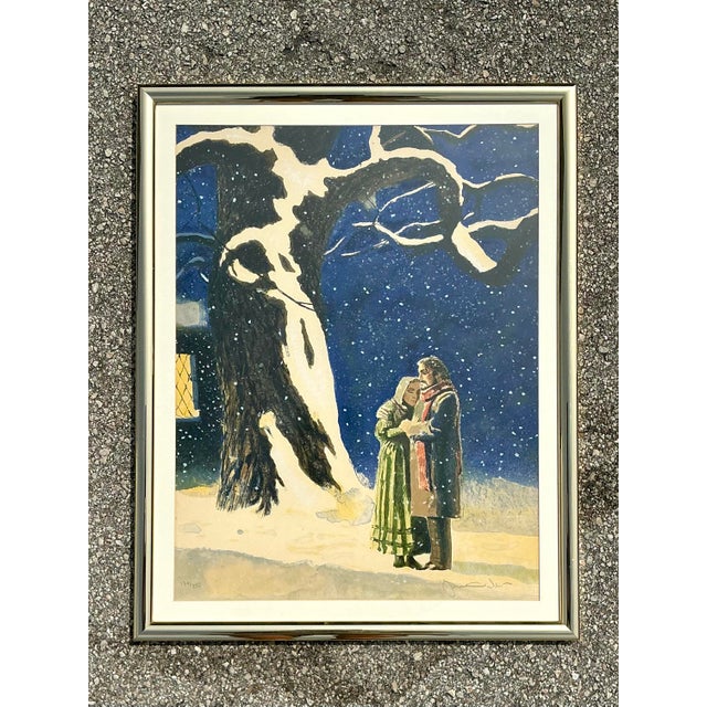 Blue Vintage 1978 Metropoilitan Opera “La Boheme” Lithograph For Sale - Image 8 of 12