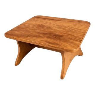 Arts & Crafts Elm Coffee Table with Pegged Joinery For Sale