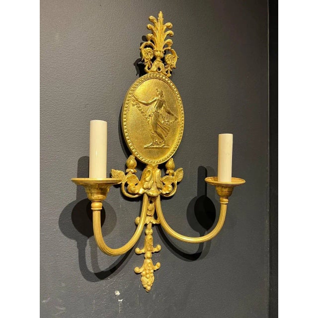 1920’s Neoclassical Style Sconces - A Pair For Sale - Image 9 of 11