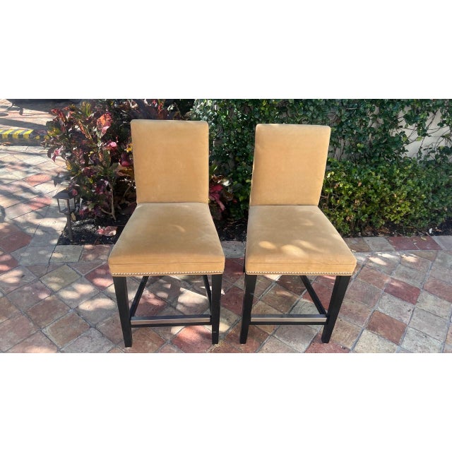 Mitchell Gold Upholstered Counter Stools a Pair Chairish