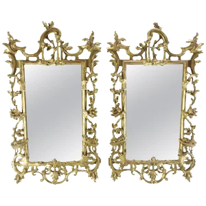Pair of George III Bright Gilt Mirrors