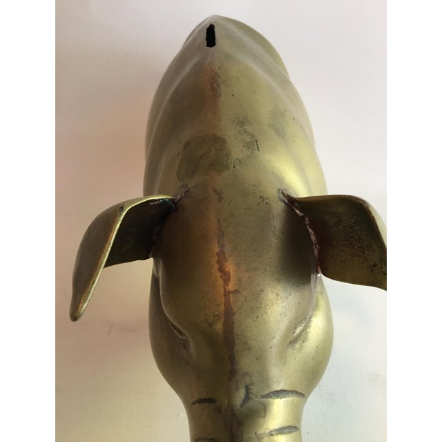 Brass 1960s Brass Pig Coin Bank For Sale - Image 8 of 11