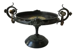 Large 1870s Bronze Classical Tazza