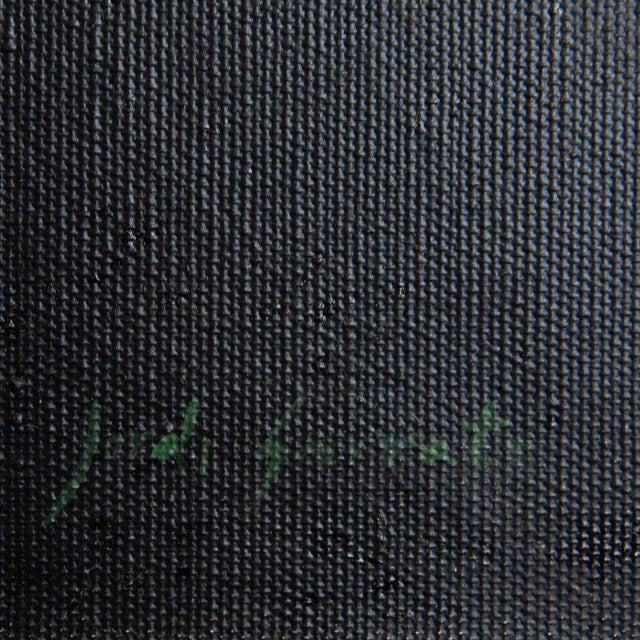 Abstract Nocturnal Composition, 1990s, Oil on Canvas For Sale - Image 4 of 6